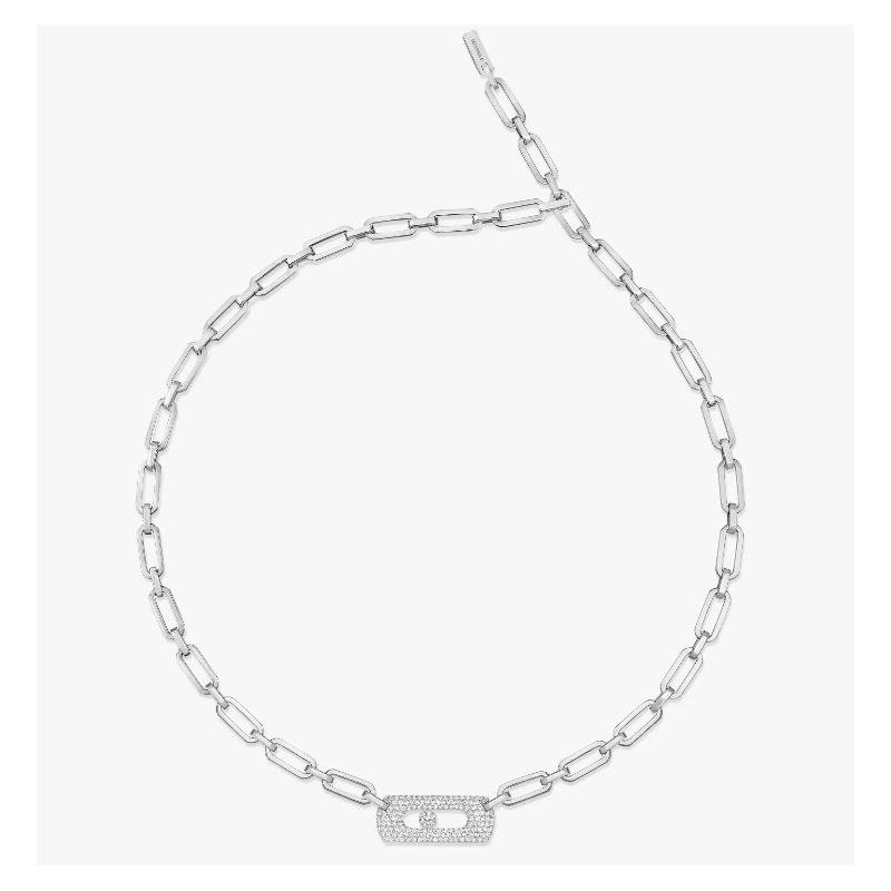 Collier Messika My Move en or blanc et diamants